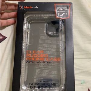 iPhone 11 blackweb case/cover w rotating holster